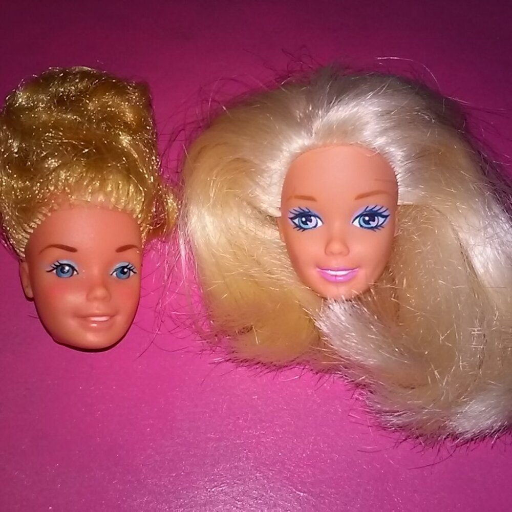Barbie Doll Heads bundle Pretty Changes & Sweet Heart VGT